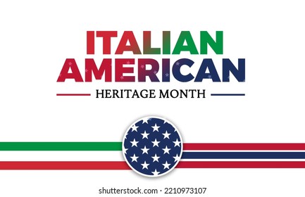 Italian American Heritage Month Typography Design