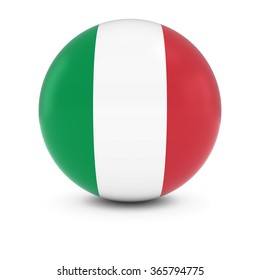Italian Flag Ball - Flag of Italy on Isolated Sphere