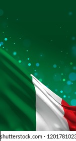 Italian Flag, Italy Banner Art (3D Render)