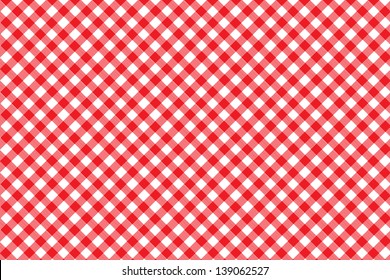 Italian picnic tablecloth with red pattern