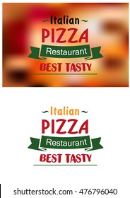 Italian Pizza Restaurant Poster For Fas Food Industry Business