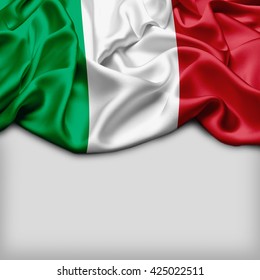 Italy Abstract Flag And Plain Background