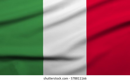 Italy Flag Waving Photorealistic Vector Format Stock Vector (Royalty ...