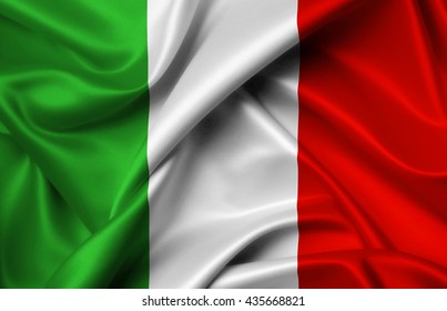 Italy Flag Of Silk Illustration