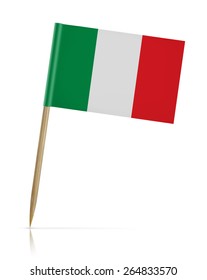 Italy Flag Toothpick On White Background