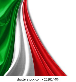 Italy Flag And White Background