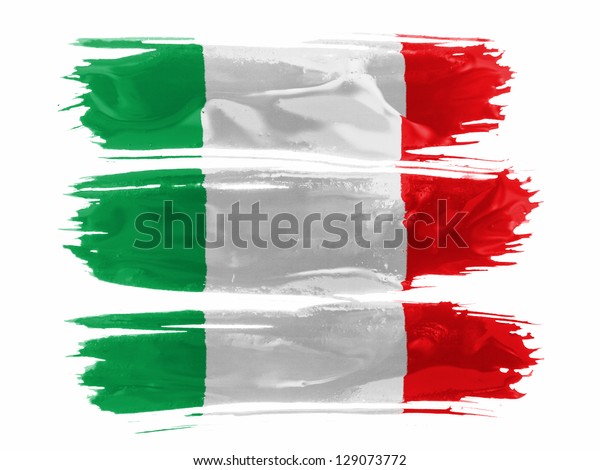 Italy Italian Flag Painted Three Strokes Stock Illustration 129073772 ...