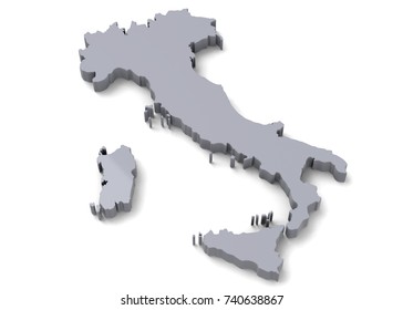 Italy Map - 3D