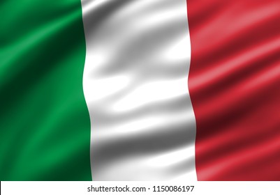 なびくイタリア国旗のデザイン のイラスト素材 Shutterstock