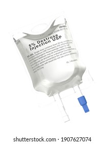 IV Bag 3D Illustration On White Background