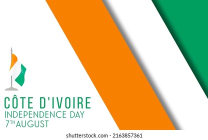 Ivory Coast Independence Day Celebration Illustration, With Ivory Coast Flag Pattern.