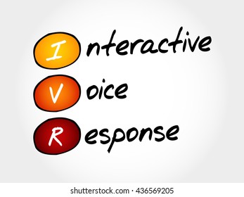 Ivr Interactive Voice Response Acronym Business Stock Illustration ...