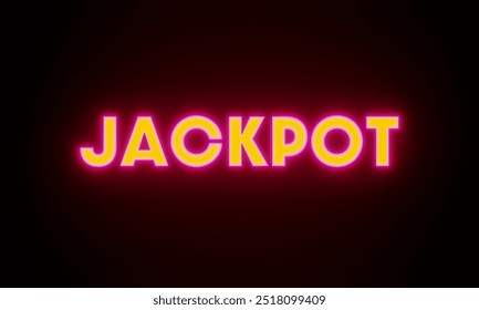 Jackpot, illuminated text in orange and purple. Winning, casino, gambling, roulette, games, lottery. - Powered by Shutterstock