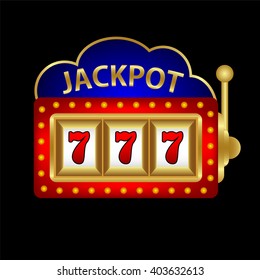 Slot Machine Lucky Sevens Jackpot Concept Stock Vector (Royalty Free ...