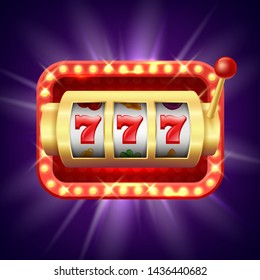 Slot Machine Lucky Sevens Jackpot Concept Stock Vector (Royalty Free ...