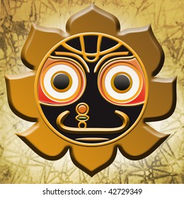 Jagannath vedic symbol as a background - illustration