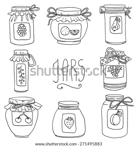 Jam Jars Illustration Stock Illustration 271495883 - Shutterstock