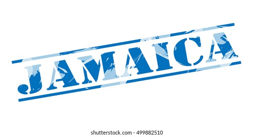 Jamaica Blue Stamp On White Background Stock Illustration 499882510 ...