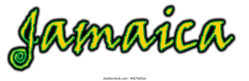 Jamaica Word Clip Art - Shutterstock ID 442742416