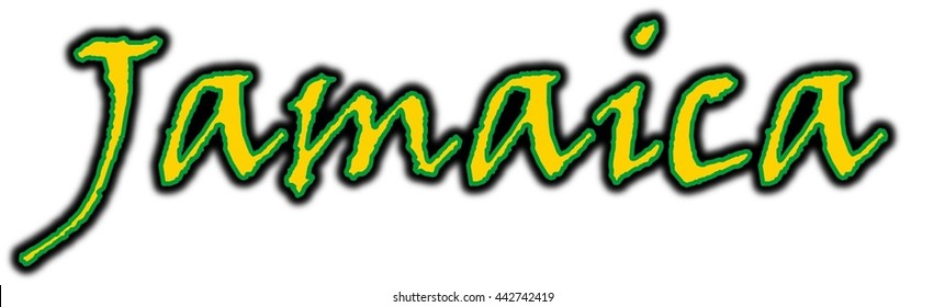 Jamaica Word Clip Art - Shutterstock ID 442742419