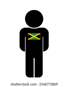 Jamaican Man, Illustration Flat Style