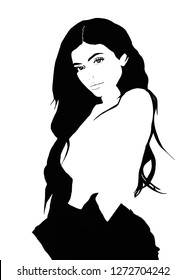 January 02, 2019: Illustration Of Kylie Kristen Jenner-illustration. Kylie Jenner Illustration