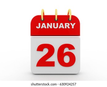 January 26 Calendar On White Background Stock Illustration 630924257 ...