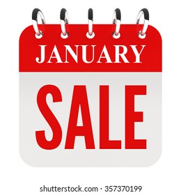 January Sale On Calendar Page