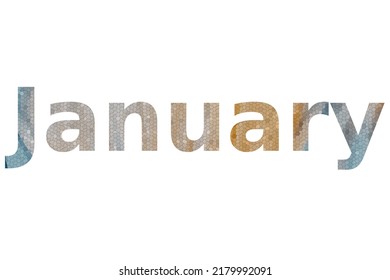 January Typography Text Banner Word January Stock Illustration ...