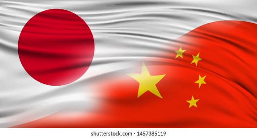 China Japan Flag Images Stock Photos Vectors Shutterstock