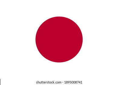 Japan flag official proportions flat