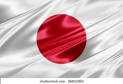Japan flag of silk