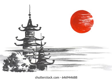 2,826 Japanese Temple Painting Images, Stock Photos & Vectors 