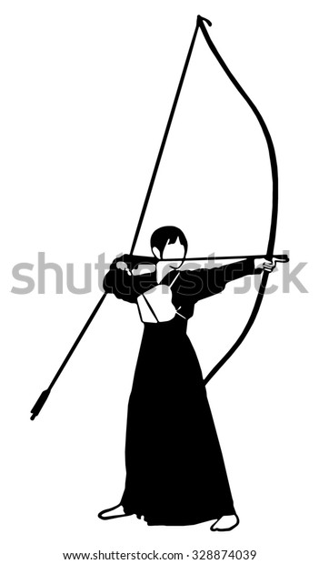 Japanese Archerybow Archery のイラスト素材