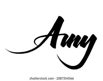 Japanese Brush Calligraphy Amy Womans Name Stock Illustration 