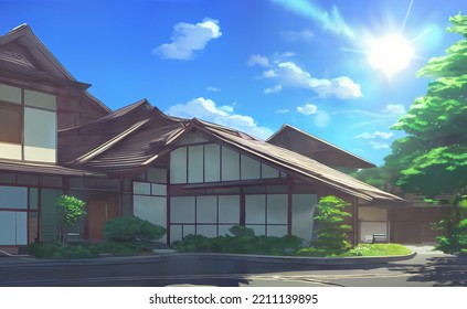 Japanese Countryside House（Animated Backgrounds Web Graphics