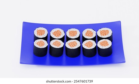 Japanese Cuisine Sushi Plate Render with Assorted Rolls and Sashimi | Photorealistic Food Visualization for Packaging Design, Digital Menus, Japanese Restaurant Ads, and Culinary Branding Projects - Powered by Shutterstock