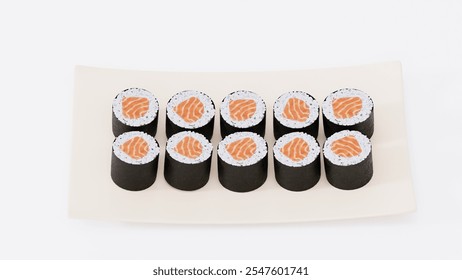 Japanese Cuisine Sushi Plate Render with Assorted Rolls and Sashimi | Photorealistic Food Visualization for Packaging Design, Digital Menus, Japanese Restaurant Ads, and Culinary Branding Projects - Powered by Shutterstock