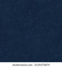 Japanese Decorative Paper In Navy Blue Tones. Rough Surface With Many Vegetable Fibers. Best For Collage, Bookmaking, Hobby, Crafts, Fine Art. Seamless Background.