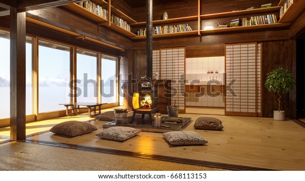 Japanese Interior Modern Japan Interior Design Stock Image