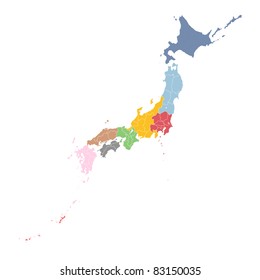 日本地図 シンプル のイラスト素材 画像 ベクター画像 Shutterstock