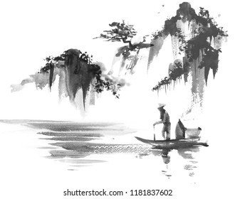 2,785 Chinese Painting Sunset Images, Stock Photos & Vectors 