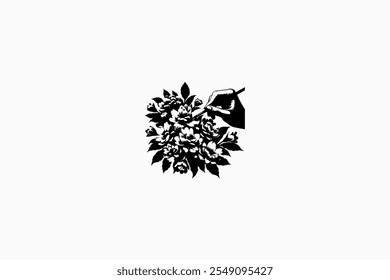 A Jasmine Flower vector silhouette image adobe illustrator-01.jpg - Powered by Shutterstock