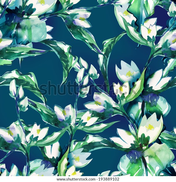 Jasmine Seamless Pattern Stock Illustration 193889102