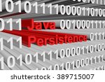 Java Persistence presented in the form of binary code 3d illustration