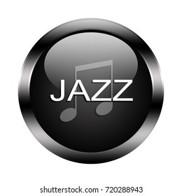 Jazz button isolated, 3d illustration
