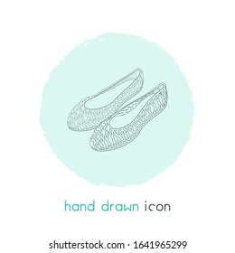 Jellies Shoes Icon Line Element. Illustration Of Jellies Shoes Icon Line Isolated On Clean Background For Your Web Mobile App Logo Design.