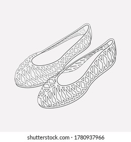 Jellies Shoes Icon Line Element. Illustration Of Jellies Shoes Icon Line Isolated On Clean Background For Your Web Mobile App Logo Design.