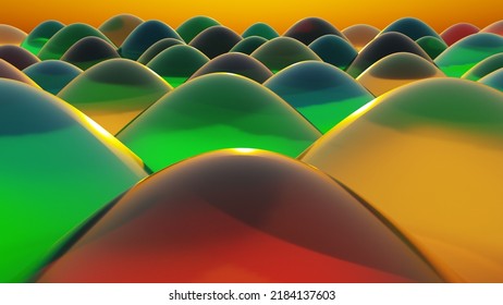 jelly mountains background 3d illustration