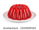 Jelly on a plate isolated on white. 3d rendering